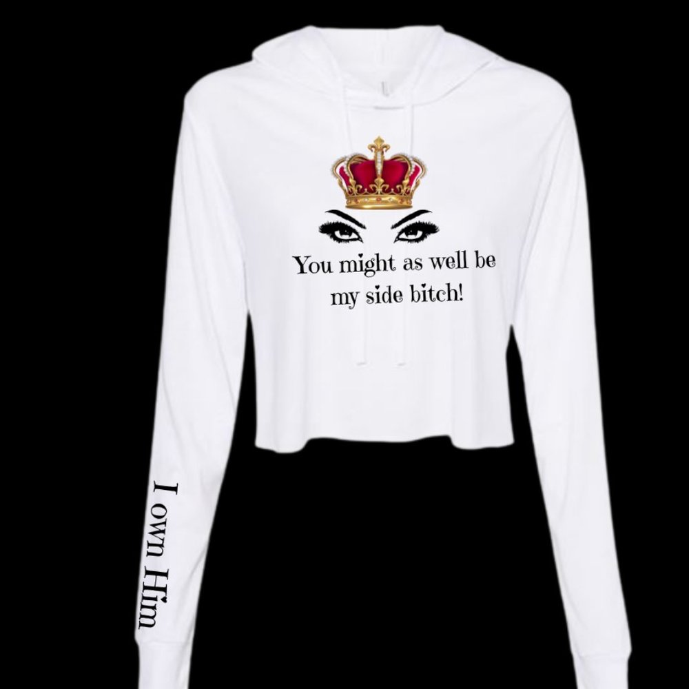 Ditto Girl White Long Sleeve Crop Tee